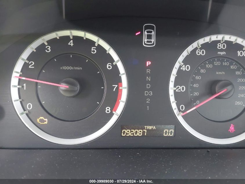 2009 Honda Accord 2.4 Lx VIN: 1HGCP26309A186038 Lot: 39989030