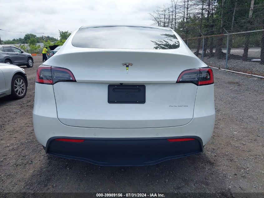 2021 Tesla Model Y Long Range Dual Motor All-Wheel Drive VIN: 5YJYGDEE0MF072494 Lot: 39989156