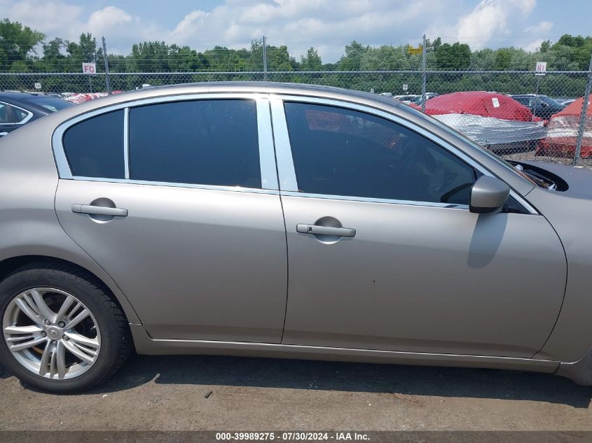 2011 Infiniti G37X VIN: JN1CV6AR8BM402507 Lot: 39989275