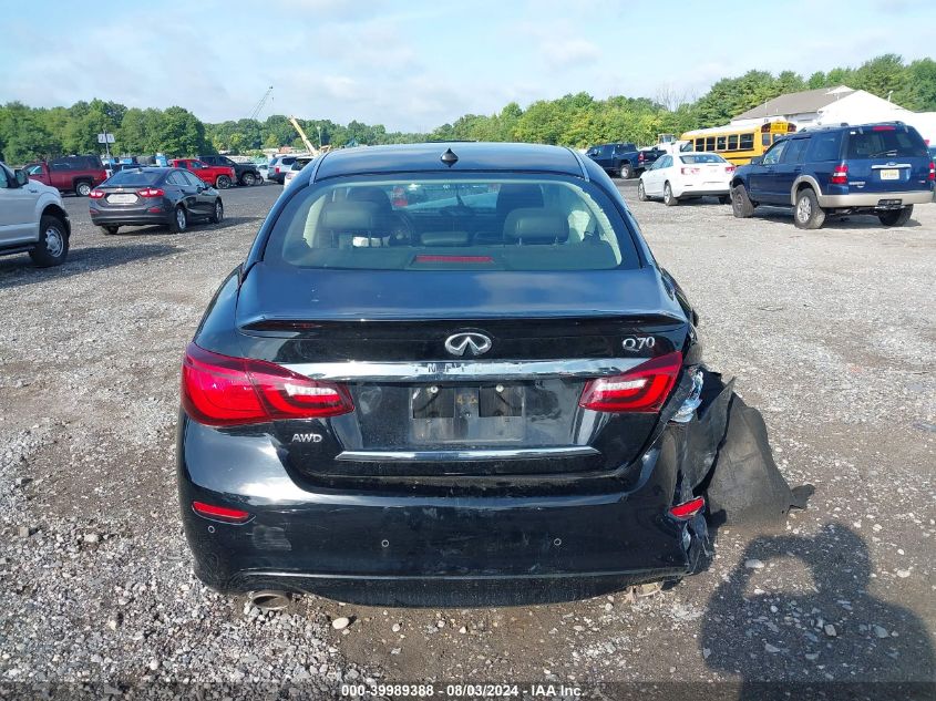 2016 Infiniti Q70 3.7X VIN: JN1BY1AR6GM271400 Lot: 39989388