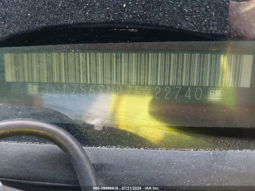2007 Chevrolet Malibu Maxx Ls VIN: 1G1ZS68N27F222740 Lot: 39989415