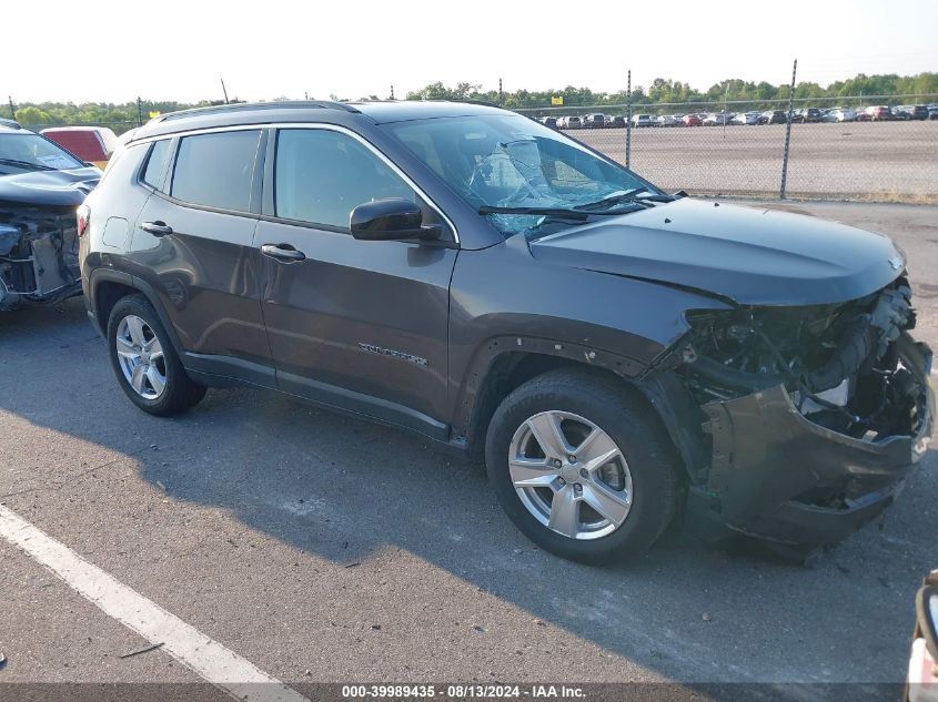 2022 Jeep Compass Latitude Fwd VIN: 3C4NJCBB8NT156297 Lot: 39989435