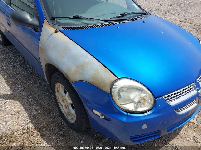 2005 Dodge Neon Sxt VIN: 1B3ES56C65D285254 Lot: 39989493