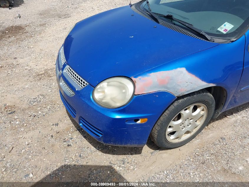 2005 Dodge Neon Sxt VIN: 1B3ES56C65D285254 Lot: 39989493