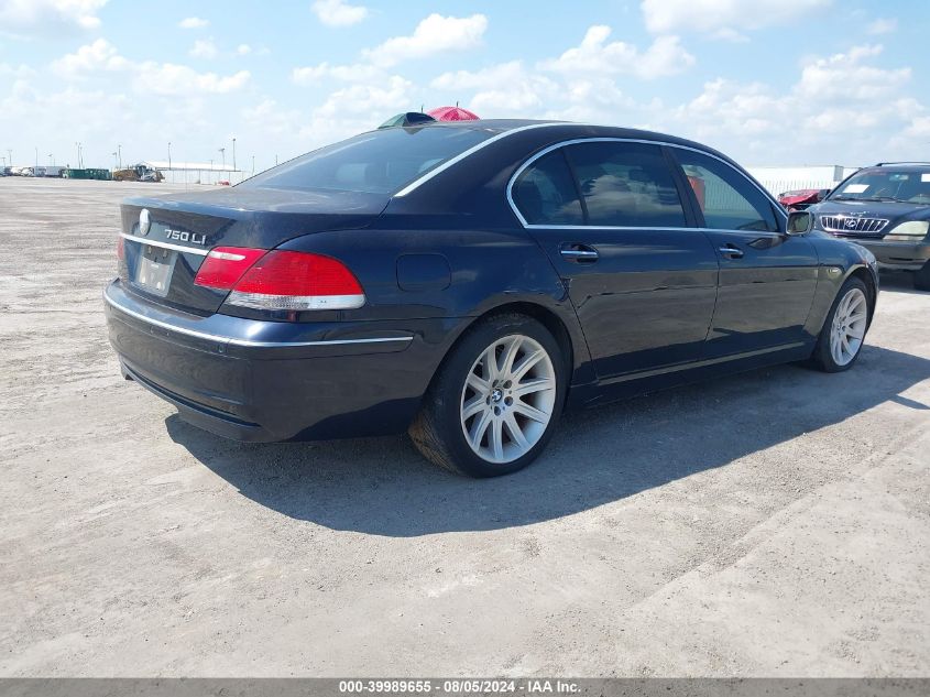 2006 BMW 750Li VIN: WBAHN835X6DT63012 Lot: 39989655