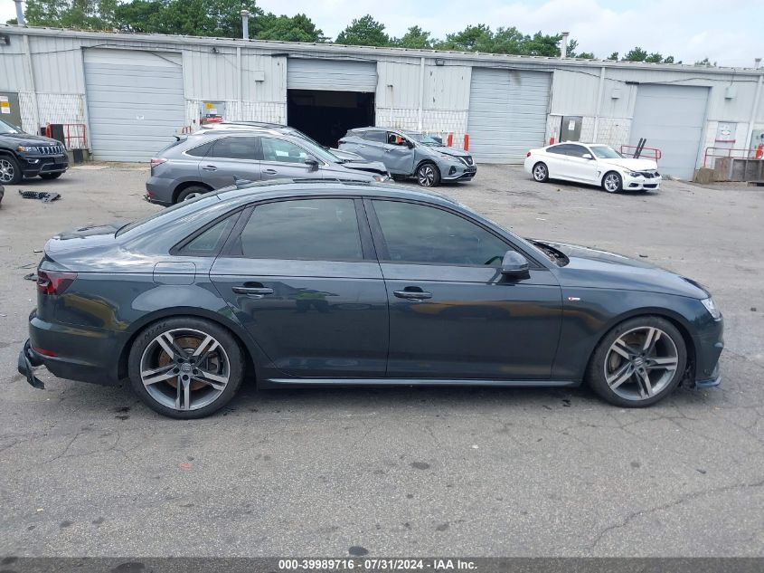 2018 Audi A4 2.0T Premium/2.0T Tech Premium VIN: WAUENAF4XJA212520 Lot: 39989716