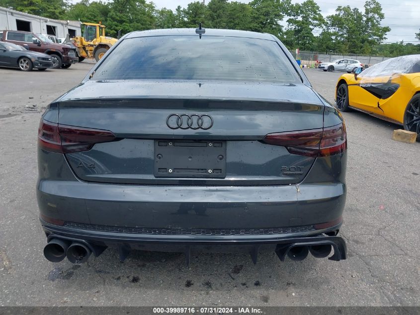 2018 Audi A4 2.0T Premium/2.0T Tech Premium VIN: WAUENAF4XJA212520 Lot: 39989716