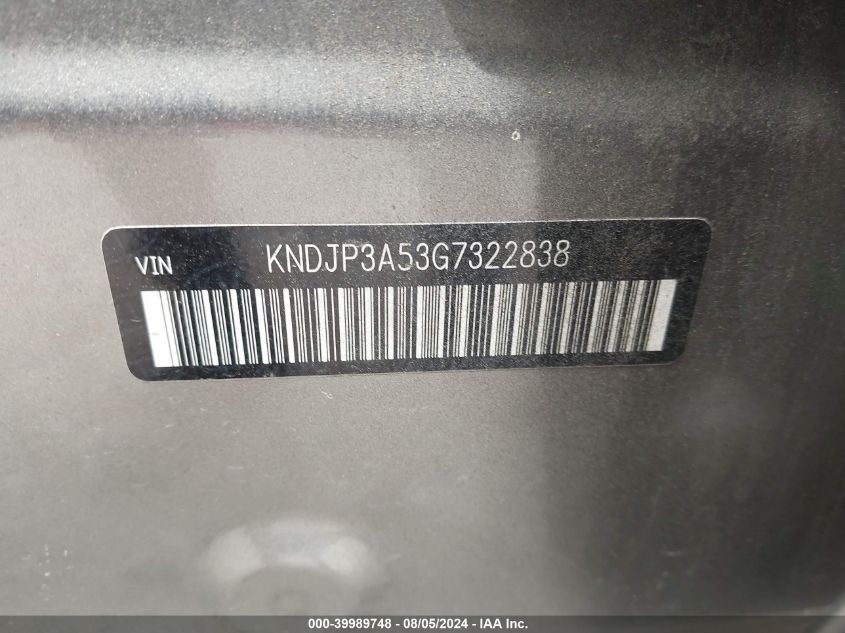 KNDJP3A53G7322838 2016 Kia Soul +