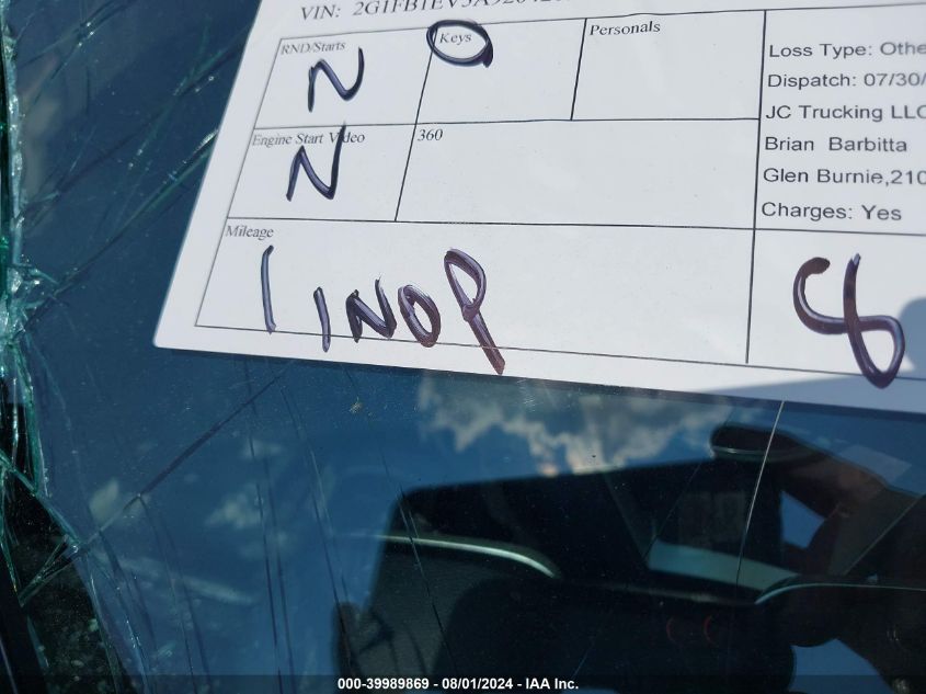 2010 Chevrolet Camaro 1Lt VIN: 2G1FB1EV5A9204209 Lot: 39989869