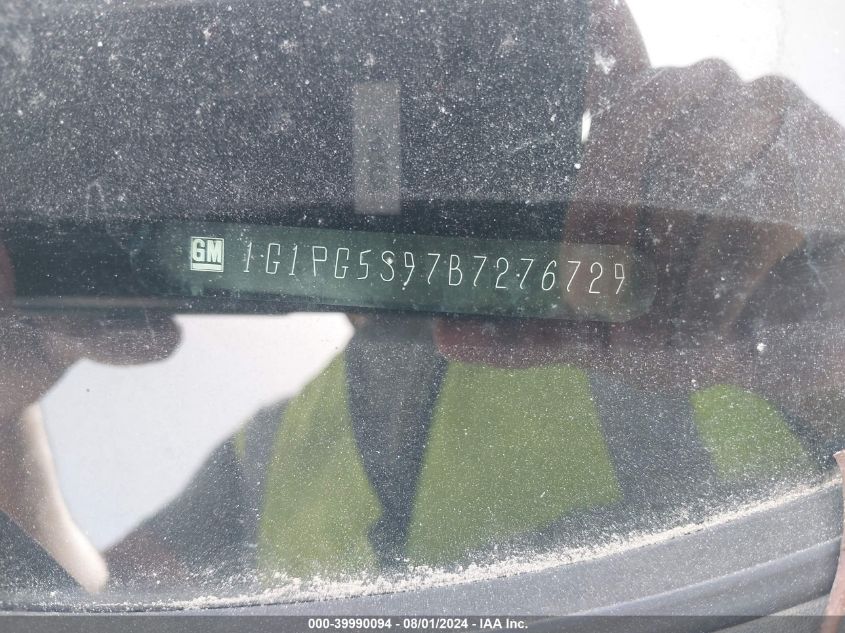 2011 Chevrolet Cruze 2Lt VIN: 1G1PG5S97B7276729 Lot: 39990094