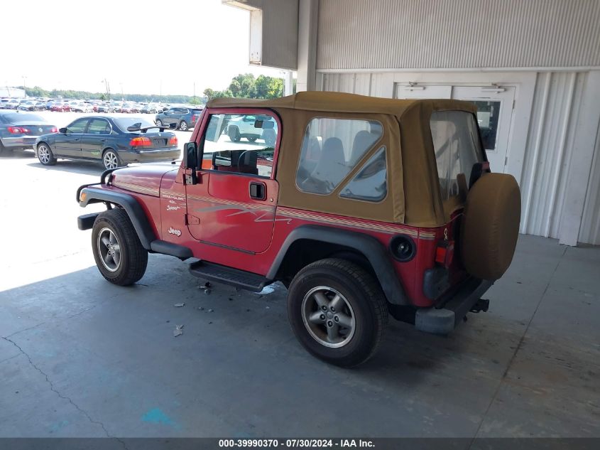 1998 Jeep Wrangler Sport VIN: 1J4FY19S2WP743587 Lot: 39990370