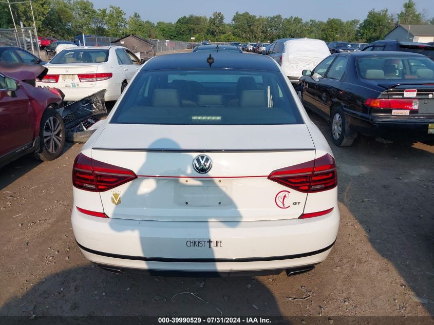 2018 Volkswagen Passat 3.6L V6 Gt VIN: 1VWJM7A34JC037219 Lot: 39990529