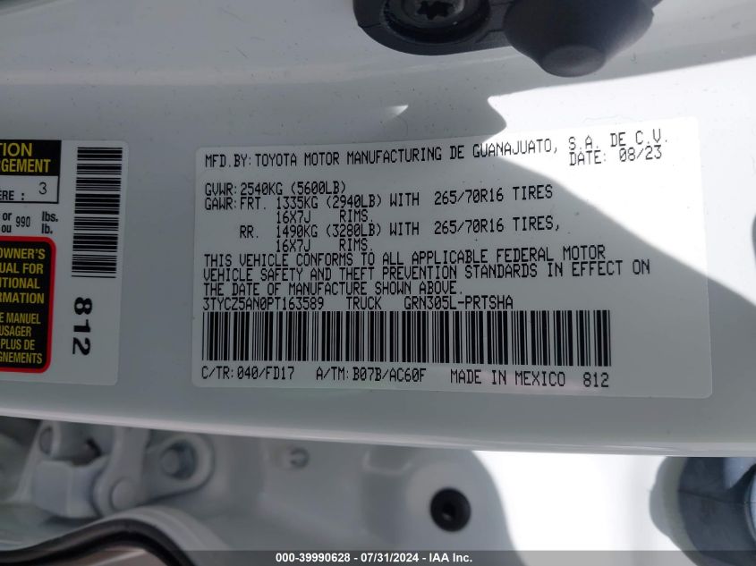 2023 TOYOTA TACOMA TRD OFF ROAD - 3TYCZ5AN0PT163589