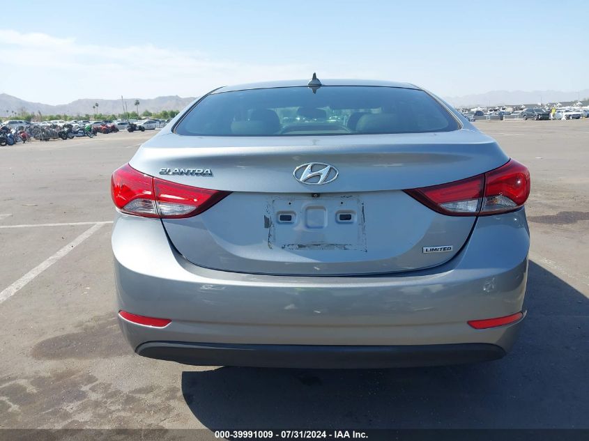 2014 Hyundai Elantra Limited VIN: KMHDH4AE4EU160826 Lot: 39991009