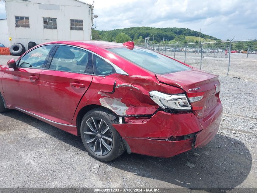 2022 Honda Accord Exl VIN: 1HGCV1F58NA006431 Lot: 39991293