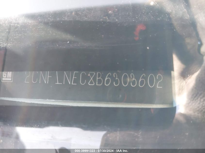2011 Chevrolet Equinox 2Lt VIN: 2CNFLNEC8B6303602 Lot: 39991323