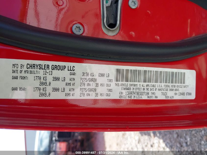 2014 RAM 1500 SPORT - 1C6RR7HT8ES227184