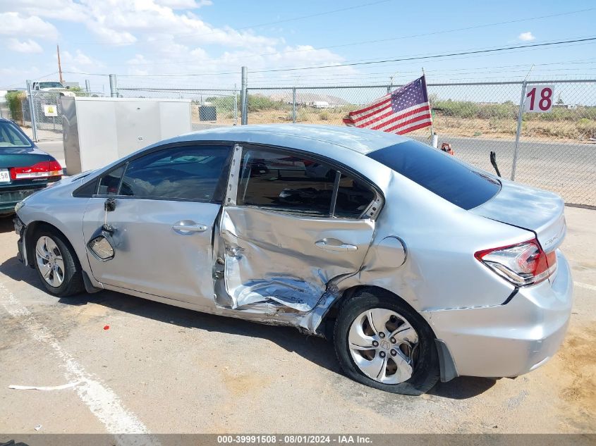 2013 Honda Civic Lx VIN: 2HGFB2F5XDH562168 Lot: 39991508