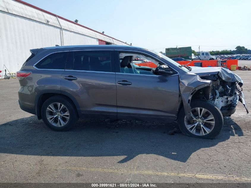 2015 Toyota Highlander Xle V6 VIN: 5TDJKRFH7FS192278 Lot: 39991621