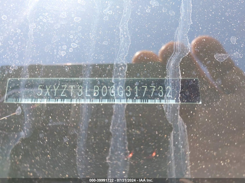 2016 Hyundai Santa Fe Sport VIN: 5XYZT3LB0GG317732 Lot: 39991722