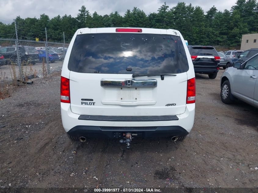 2012 Honda Pilot Ex-L VIN: 5FNYF4H55CB029265 Lot: 39991977