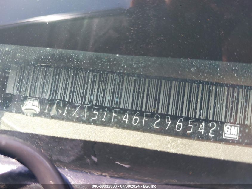 2006 Chevrolet Malibu Lt VIN: 1G1ZT51F46F296542 Lot: 39992033