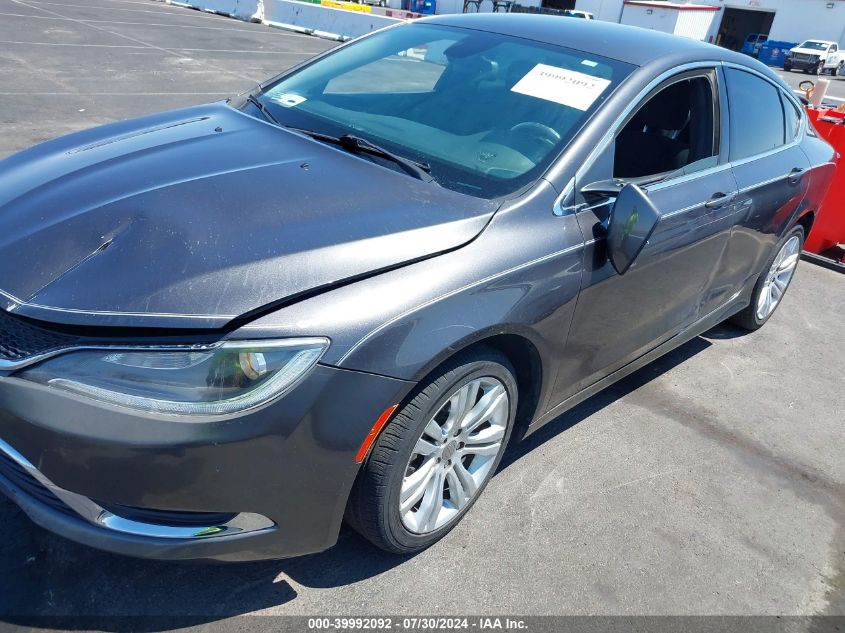 2015 Chrysler 200 Limited VIN: 1C3CCCABXFN560324 Lot: 39992092