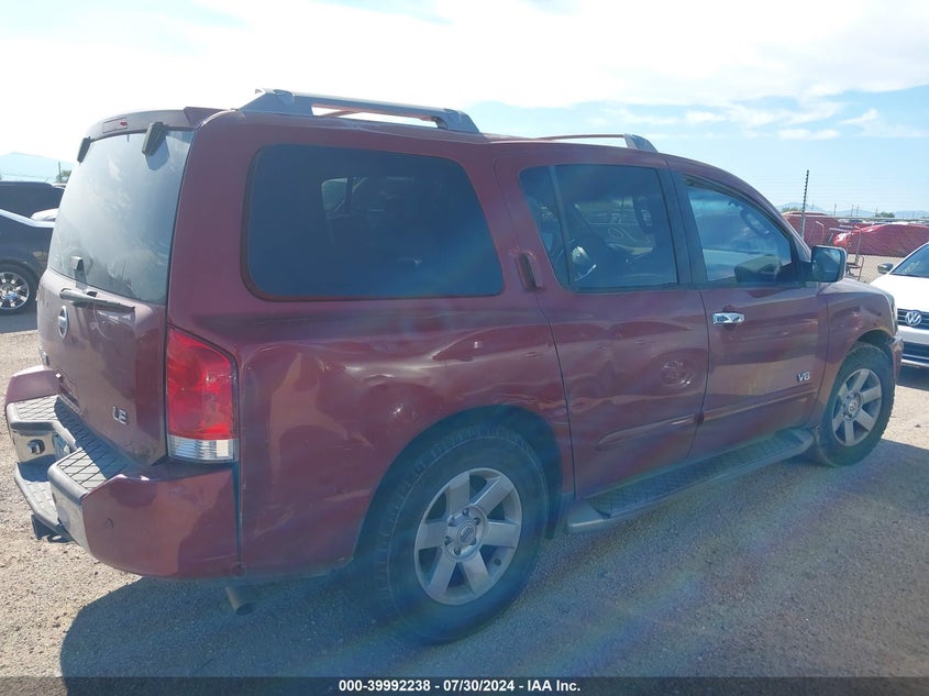 2005 Nissan Armada Le VIN: 5N1AA08A15N732819 Lot: 39992238