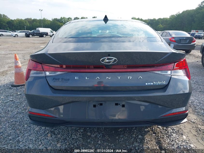 2023 Hyundai Elantra Hybrid Blue VIN: KMHLM4AJ6PU081830 Lot: 39992297