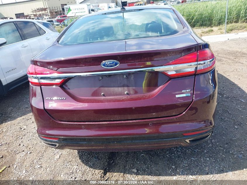 2017 Ford Fusion Se VIN: 3FA6P0T99HR341432 Lot: 39992376