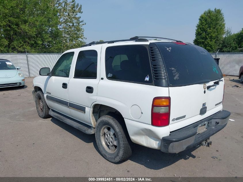 2002 Chevrolet Tahoe Ls VIN: 1GNEC13T82R202020 Lot: 39992451