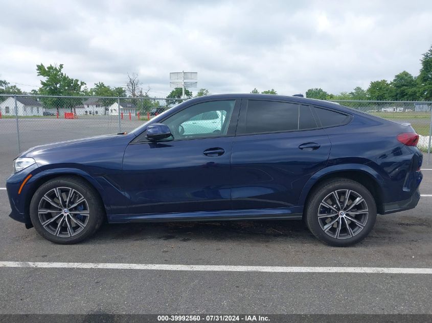 2022 BMW X6 M50I VIN: 5UXCY8C03N9M57435 Lot: 39992560