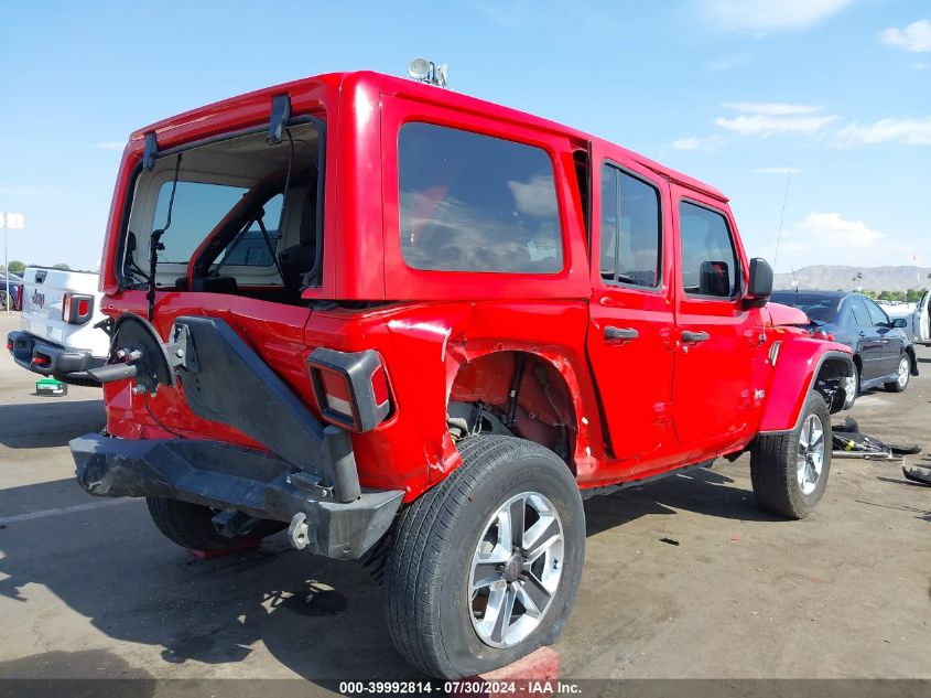 2018 Jeep Wrangler Unlimited Sahara 4X4 VIN: 1C4HJXEG4JW296816 Lot: 39992814