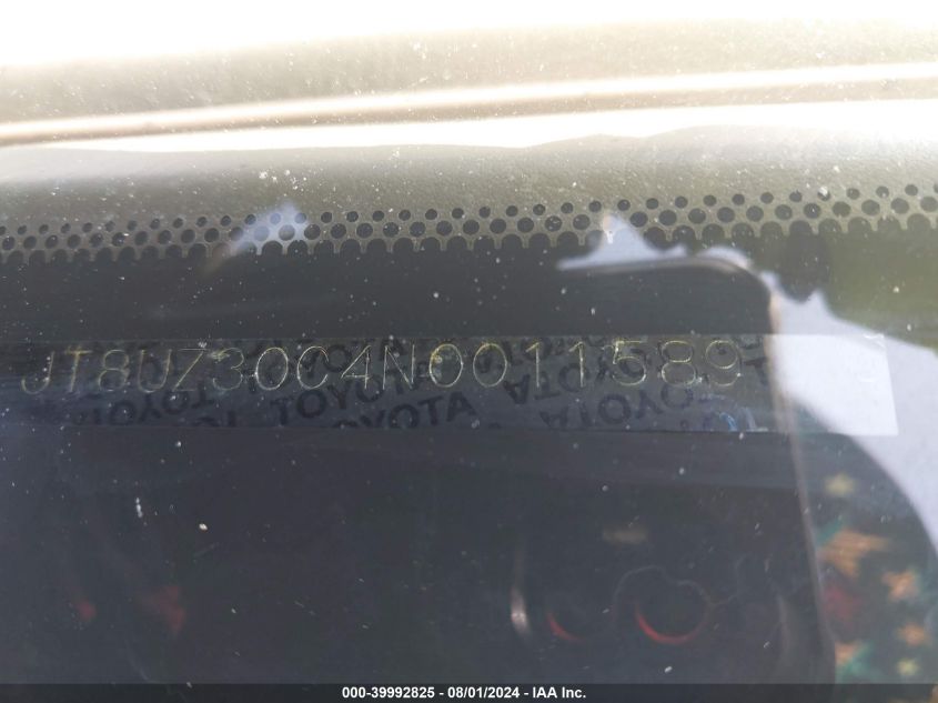 1992 Lexus Sc 400 VIN: JT8UZ30C4N0011589 Lot: 39992825