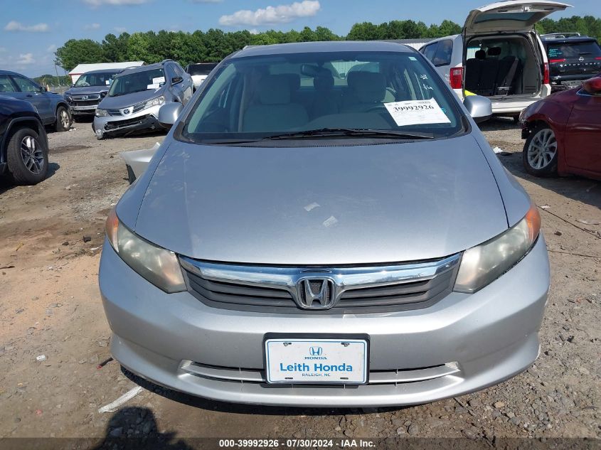 2012 Honda Civic Lx VIN: 19XFB2F59CE089386 Lot: 39992926