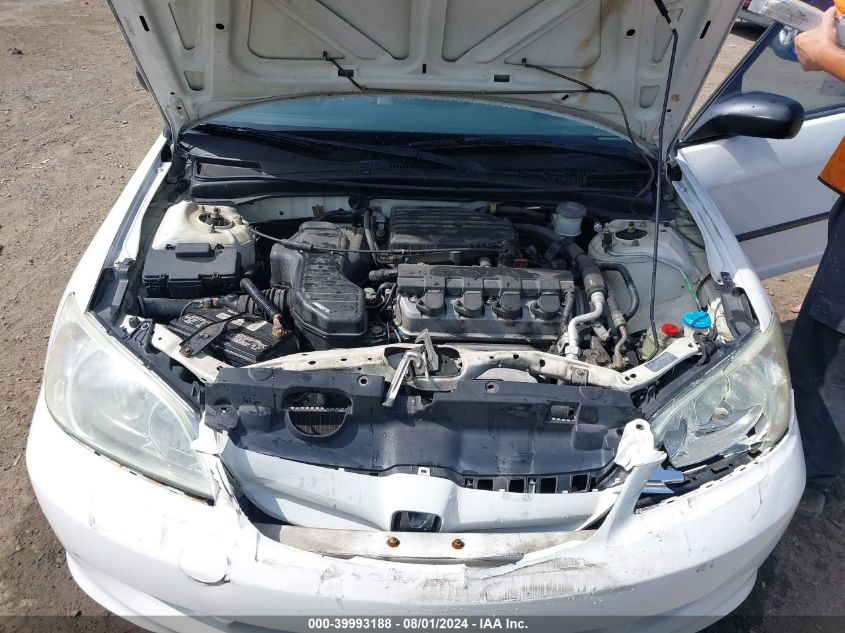 2004 Honda Civic Vp VIN: 2HGES16394H570279 Lot: 39993188