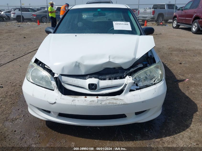 2004 Honda Civic Vp VIN: 2HGES16394H570279 Lot: 39993188