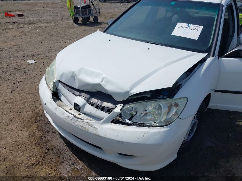 2004 Honda Civic Vp VIN: 2HGES16394H570279 Lot: 39993188