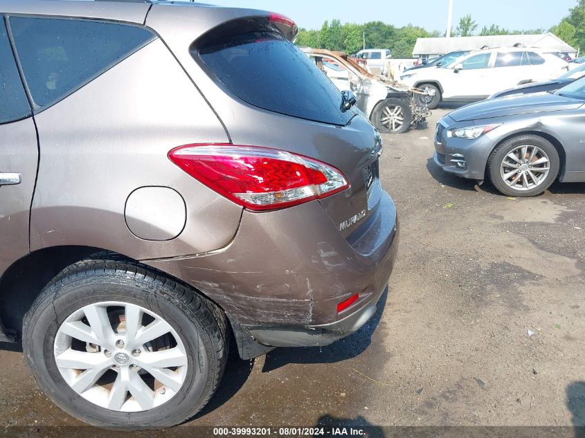 2012 Nissan Murano Sl VIN: JN8AZ1MW4CW212582 Lot: 39993201