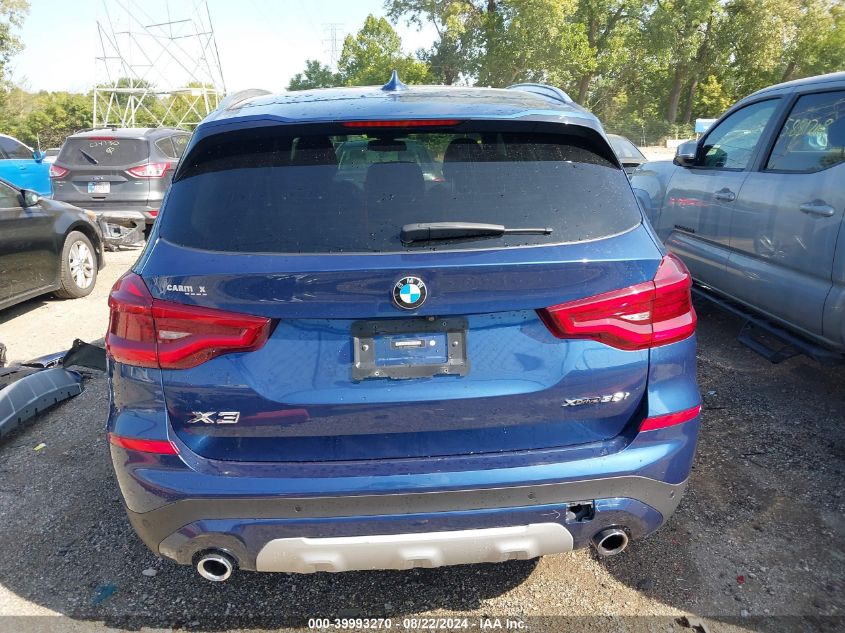 2019 BMW X3 xDrive30I VIN: 5UXTR9C53KLP90005 Lot: 39993270