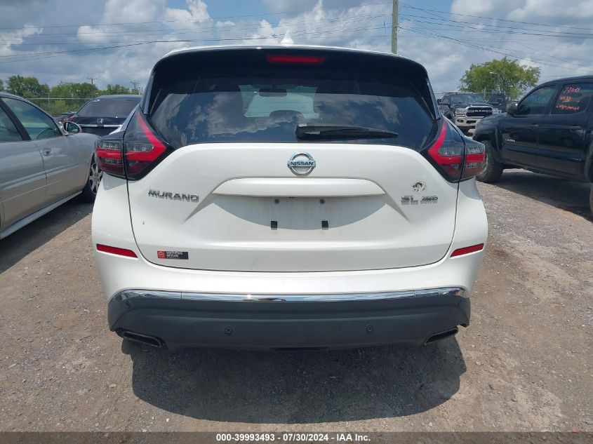 2019 Nissan Murano Sl VIN: 5N1AZ2MSXKN138096 Lot: 39993493
