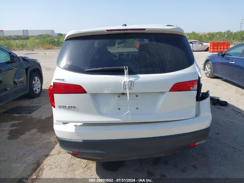 2018 Honda Pilot Ex VIN: 5FNYF5H36JB016879 Lot: 39993502