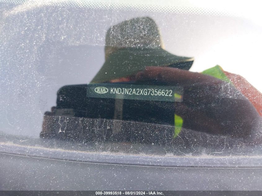 2016 Kia Soul VIN: KNDJN2A2XG7356622 Lot: 39993518