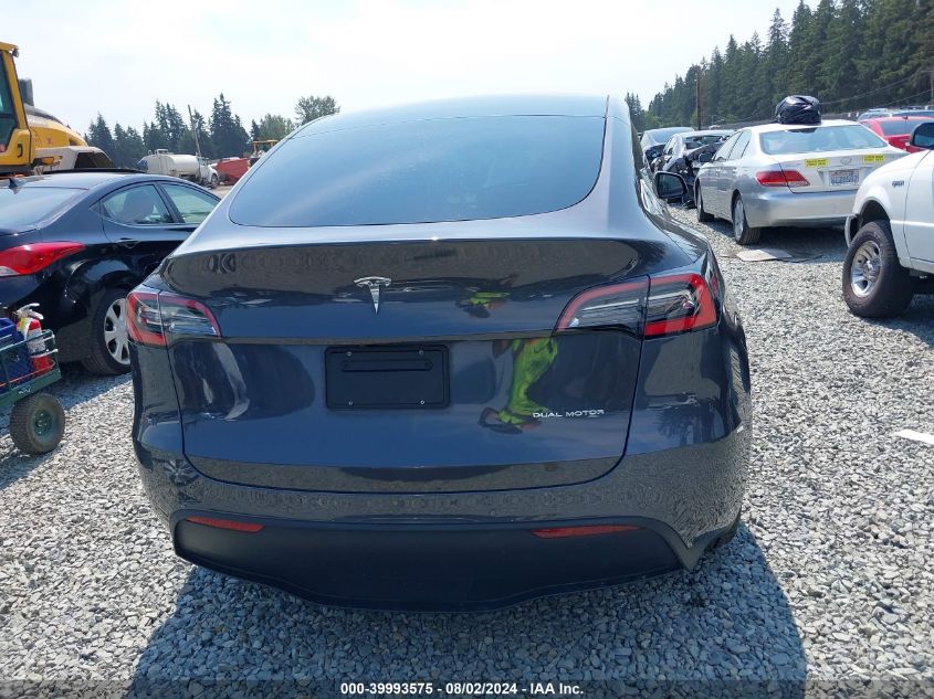 2020 Tesla Model Y Long Range Dual Motor All-Wheel Drive VIN: 5YJYGDEE8LF051357 Lot: 39993575