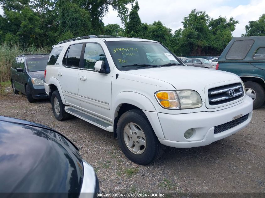 2001 Toyota Sequoia Limited V8 VIN: 5TDBT48A41S045557 Lot: 39993594