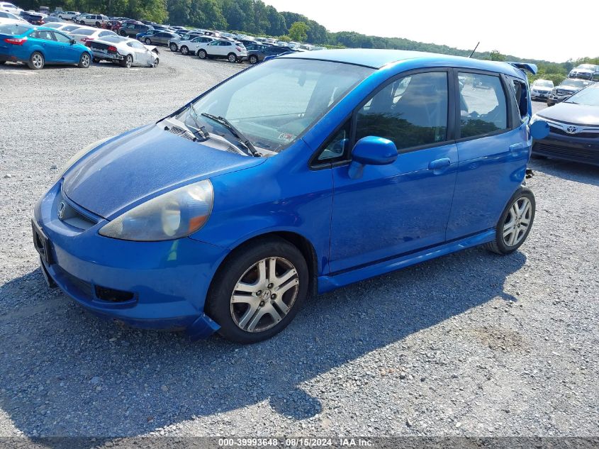 2007 Honda Fit S VIN: JHMGD38677S049674 Lot: 39993648