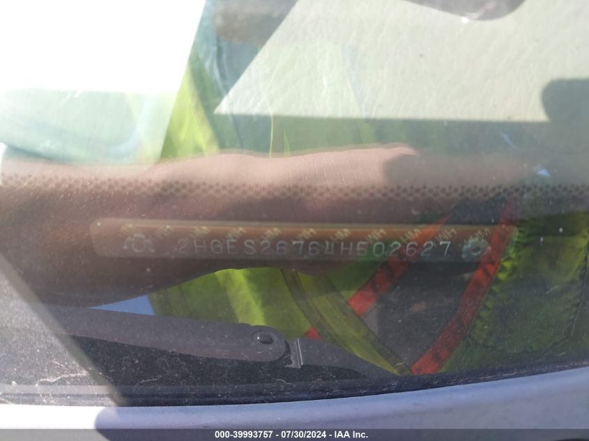 2004 Honda Civic Ex VIN: 2HGES26764H502627 Lot: 39993757