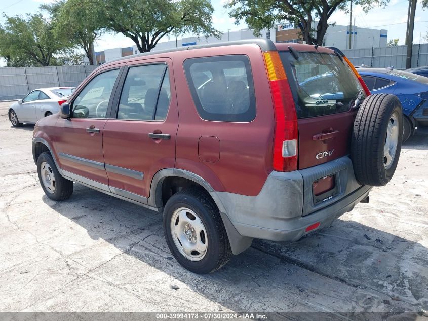 2002 Honda Cr-V Lx VIN: JHLRD68402C025183 Lot: 39994178