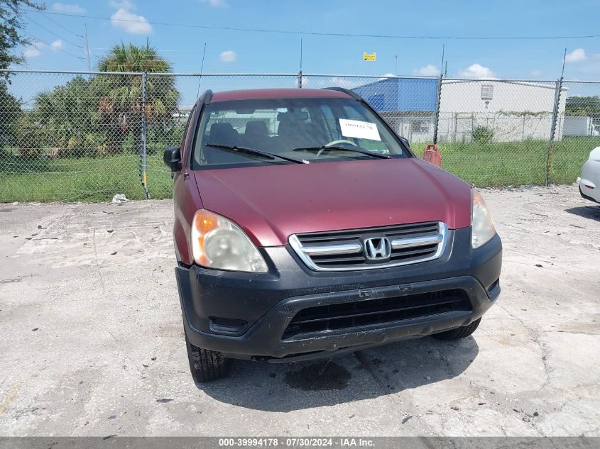 2002 Honda Cr-V Lx VIN: JHLRD68402C025183 Lot: 39994178