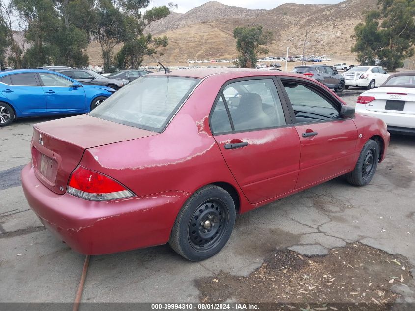 2006 Mitsubishi Lancer Es/Se VIN: JA3AJ26E56U070917 Lot: 39994310